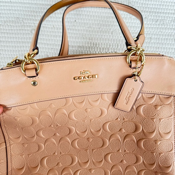COACH BROOKE CARRYALL IN SIGNATURE LEATHER   BEECHWOOD/LIGHT GOLD - Picture 2 of 13